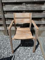 Tuinstoel teak 6 stuks, Tuin en Terras, Ophalen, Zo goed als nieuw, Hout, Stapelbaar