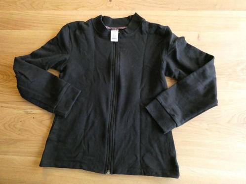 Lichte zwarte sweater met rits 12j, Kinderen en Baby's, Kinderkleding | Maat 152, Gebruikt, Jongen of Meisje, Jas, Ophalen of Verzenden