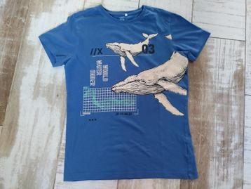 blauwe t-shirt walvis van Name it 158-164 beschikbaar voor biedingen