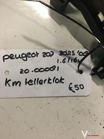 Peugeot 207 1.6 16v  2008 Km Tellerklok beschikbaar voor biedingen
