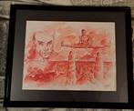 Aquarelle JCVD Jean-Claude Van Damme, Ophalen of Verzenden