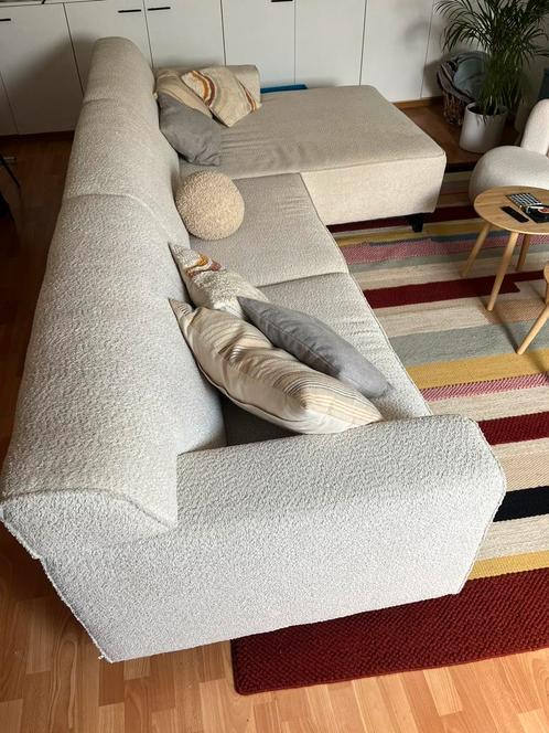Zetel met ligstuk (teddystof), Huis en Inrichting, Zetels | Zetels en Chaises Longues, Nieuw, 300 cm of meer, Ophalen