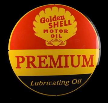 Grande Plaque émaillée Shell Golden beschikbaar voor biedingen