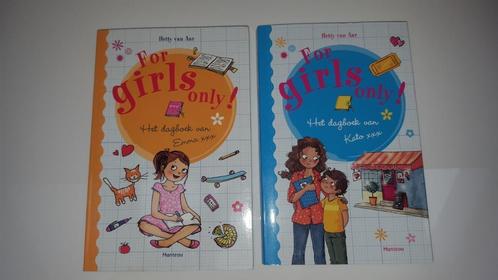 Drie For girls only boeken - twee dagboeken + de L van Liefd, Boeken, Kinderboeken | Jeugd | 10 tot 12 jaar, Zo goed als nieuw