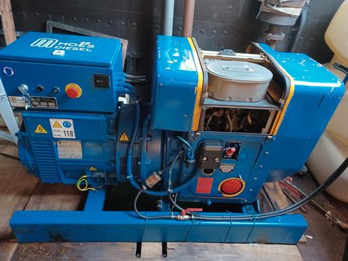 Moës dieselgenerator, driefasig 400V/16kW, Doe-het-zelf en Bouw, Aggregaten, Zo goed als nieuw, Ophalen