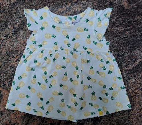 Taille 62 Robe blanche à ananas, Enfants & Bébés, Vêtements de bébé | Taille 62, Utilisé, Fille, Robe ou Jupe, Enlèvement ou Envoi