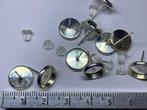 5 paar cabochon oorstekers met silliconen dopje, Ophalen of Verzenden, Nieuw, Overige typen