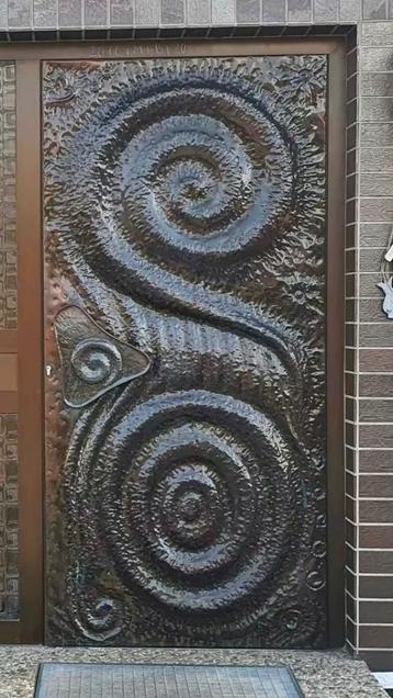 Vintage 70s Brutalist Door Metal, Enlèvement ou Envoi, Utilisé
