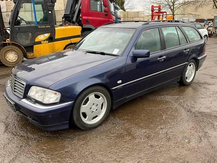 Mercedes break C280 1999, Auto's, Mercedes-Benz, Particulier, C-Klasse, Radio, Benzine, Break, 4 deurs, Automaat, Blauw, Grijs