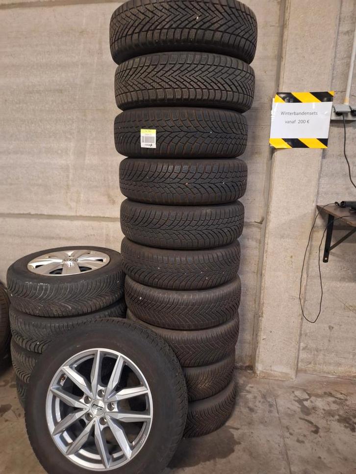 winterbanden  vw- audi -skoda tweedehands, Autos : Pièces & Accessoires, Pneus & Jantes, Pneu(s), Pneus hiver, Enlèvement
