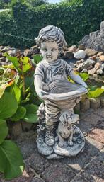 Kindje met hondje beton, Tuin en Terras, Tuinbeelden, Ophalen, Nieuw, Beton, Mensenbeeld