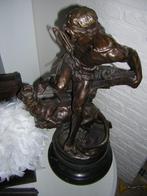 brons beeld jager, Ophalen