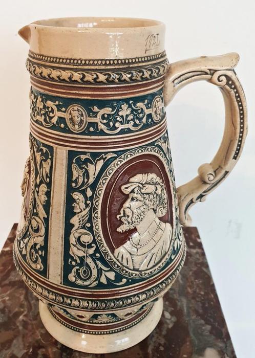 Antieke Westerwald bierkan, Antiek en Kunst, Antiek | Keramiek en Aardewerk, Ophalen of Verzenden