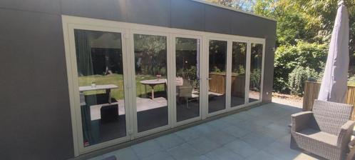 Harmonicadeuren voor terras, Doe-het-zelf en Bouw, Deuren en Vliegenramen, Gebruikt, Buitendeur, 215 cm of meer, 80 tot 100 cm