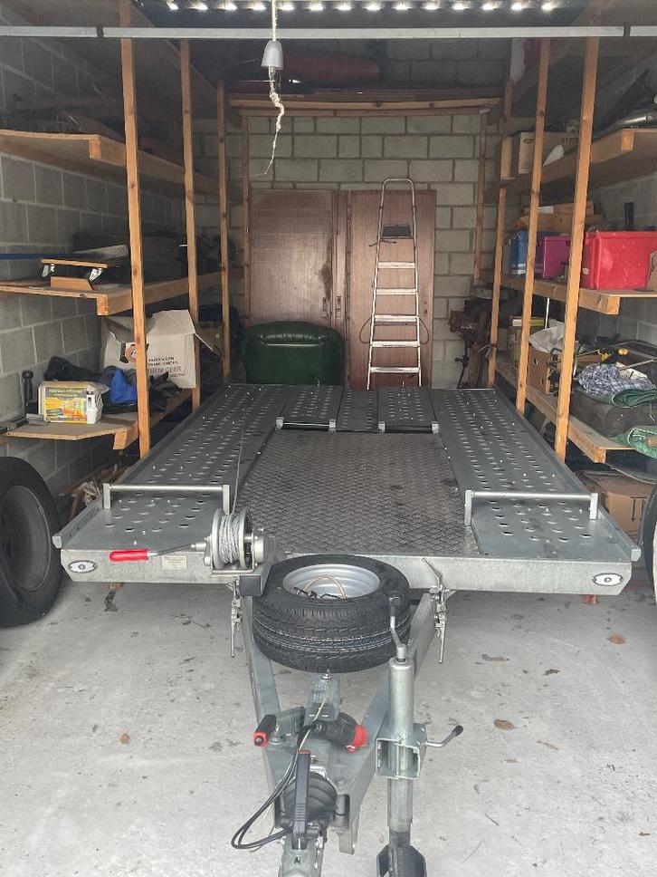 Te koop autotransporter, Auto diversen, Aanhangers en Bagagewagens, Zo goed als nieuw, Ophalen