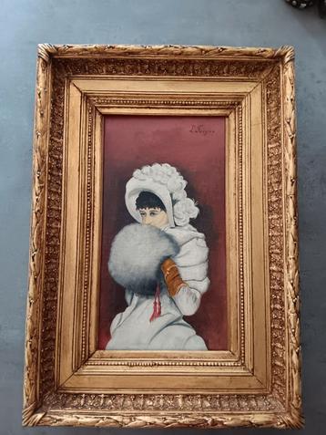 Charmant oud schilderij L.Foigne beschikbaar voor biedingen
