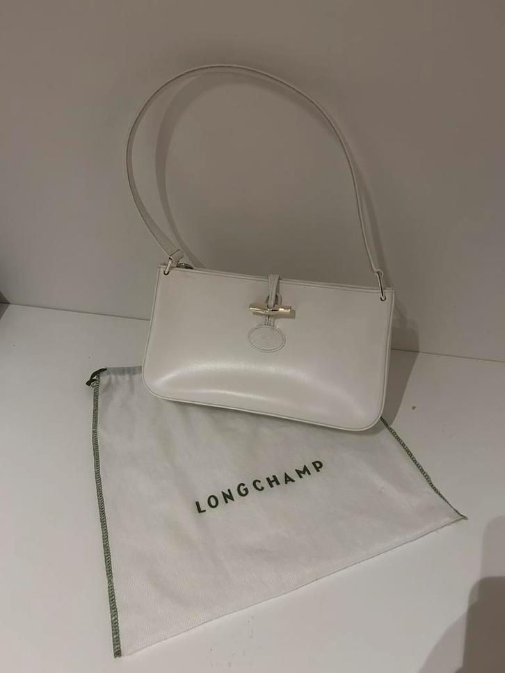 Longchamp Le Roseau handtas, Handtassen en Accessoires, Tassen | Damestassen, Handtas, Wit, Ophalen