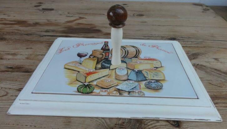 Frans brocante kaasplateaux, Les Fromages de France, Antiek en Kunst, Curiosa en Brocante, Ophalen of Verzenden