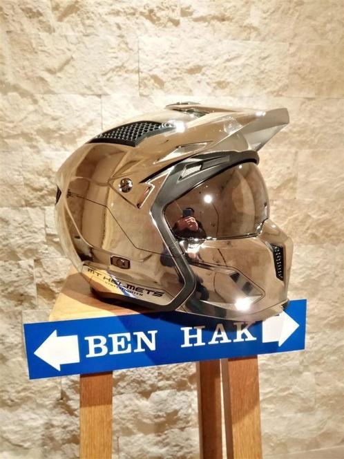 HELM MT STREETFIGHTER MAAT L MOTOR/BROMMER CHROOM NIEUW, Fietsen en Brommers, Brommerhelmen, Nieuw, Large, Verzenden