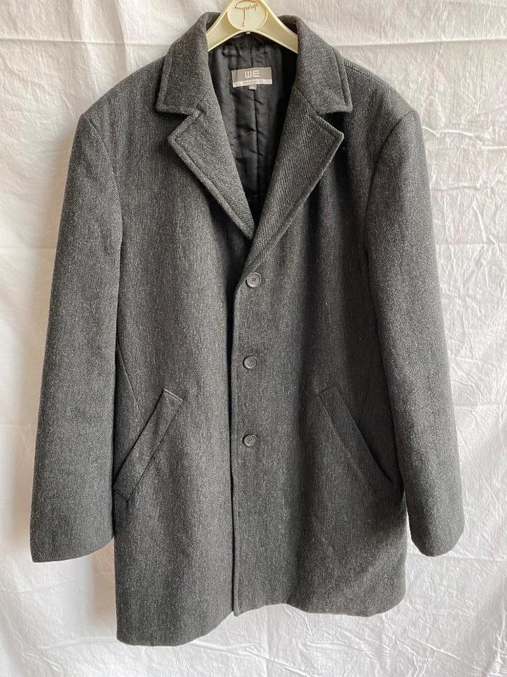 Antraciet Grijze Loden Jas - Nieuwstaat - Maat XL, Kleding | Heren, Jassen | Winter, Zo goed als nieuw, Maat 48/50 (M), Grijs