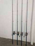 Set van 4 hengels, Watersport en Boten, Hengelsport | Algemeen, Ophalen, Gebruikt, Werphengel
