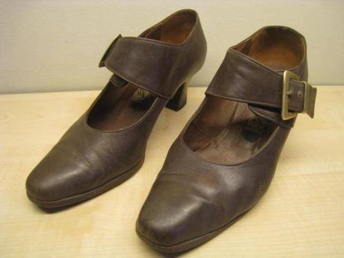 Damesschoenen, 38, bruin leder, gesp, italiaans, perfekt !!, Kleding | Dames, Schoenen, Bruin, Ophalen of Verzenden