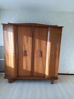 Vintage kledingkast: bruin hout, Antiek en Kunst, Antiek | Meubels | Kasten, Ophalen