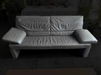 Lederen 2,5 zit, Huis en Inrichting, Ophalen, Gebruikt, Tweepersoons, Rechte bank