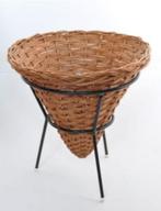 Vintage grote puntmand in rotan, Ophalen, Gebruikt, Mand, Riet