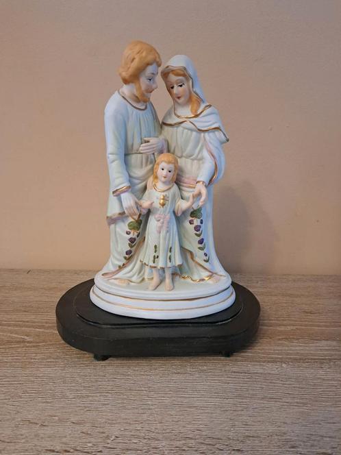 Beeld heilige familie op sokkel, Verzamelen, Religie, Ophalen of Verzenden