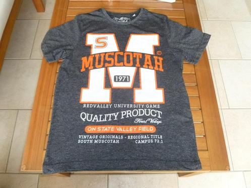 donkergrijs t-shirt maat 158, Kinderen en Baby's, Kinderkleding | Maat 158, Zo goed als nieuw, Jongen, Overige typen, Ophalen of Verzenden