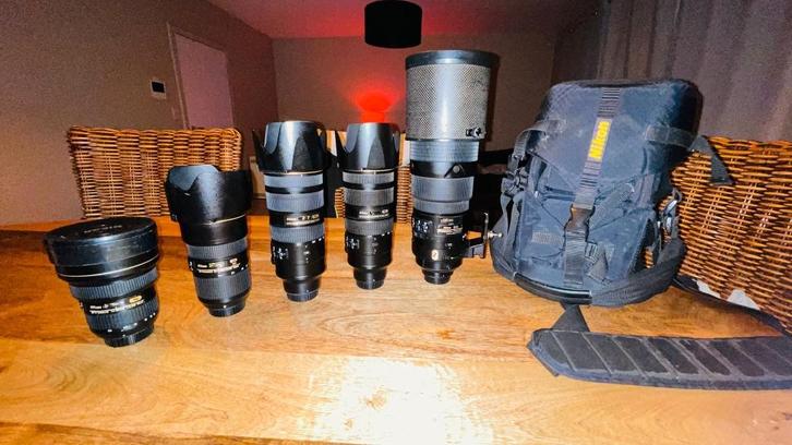 TE KOOP - Nikon Professional Lensbundel + hoesje, Audio, Tv en Foto, Foto | Lenzen en Objectieven, Gebruikt, Telelens, Zoom, Ophalen