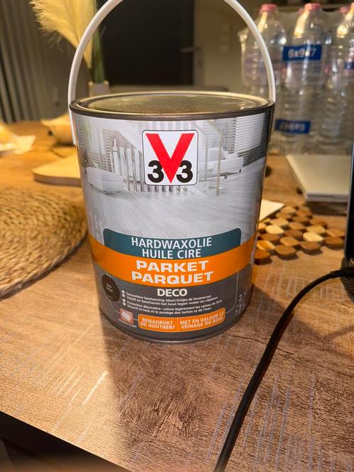 V33 parketolie hardwax deco zwart 2,5 L, Doe-het-zelf en Bouw, Verf, Beits en Lak, Nieuw, Zwart, Ophalen