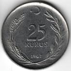 Turquie : 25 Kurus 1967 KM#892.3 Ref 14357, Enlèvement ou Envoi, Monnaie en vrac, Autres pays