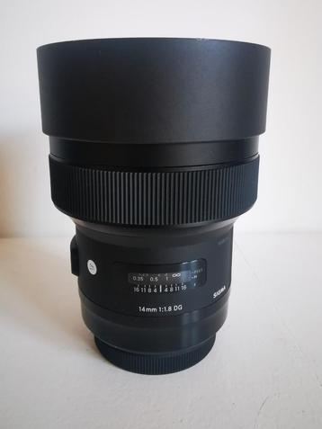 Sigma 14mm 1.8 DG pour Canon, Enlèvement, Comme neuf
