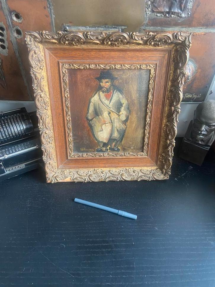 Antieke schilderij 1940 Parijs, Antiek en Kunst, Kunst | Schilderijen | Modern, Ophalen of Verzenden