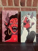 Canvas devil, Antiek en Kunst, Kunst | Schilderijen | Modern, Ophalen