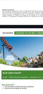 2 tickets Bellewaerde, Tickets en Kaartjes, Recreatie | Pretparken en Attractieparken