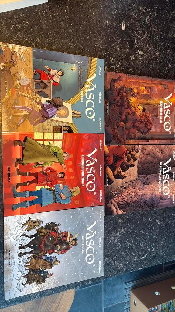 Strip sc Vasco 25/26/27/28/29 (enige druk), Boeken, Stripverhalen, Ophalen of Verzenden