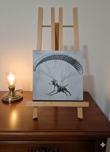Carrelage Décoratif Unique - Gravure Laser "Chien Parapente" beschikbaar voor biedingen