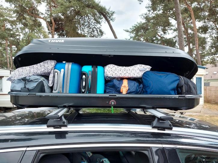 Te huur: Thule Dakkoffer Pacific 200 (410L), Auto diversen, Dakkoffers, Zo goed als nieuw, Ophalen