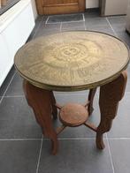 koperen tafeltje, Minder dan 55 cm, Gebruikt, Rond, 60 cm of meer