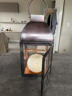 Vintage lantaarn met kaars, Huis en Inrichting, Barren, Ophalen, Zo goed als nieuw