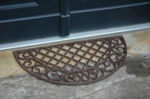 Klassieke halfronde gietijzeren deurmat mat, Tuin en Terras, Deurmatten, Nieuw, Gietijzer, Droogloopmat, Schoonloopmat, Binnen