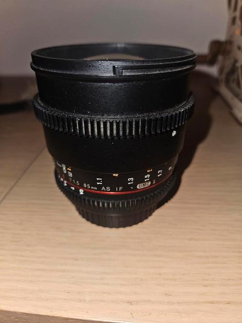 Samyang 85mm T1.5 AS UMC II Cine, Canon EF Mount, Audio, Tv en Foto, Foto | Lenzen en Objectieven, Zo goed als nieuw, Ophalen