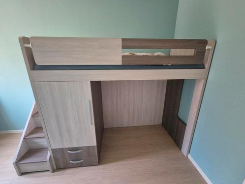 Hoogslaper met kleine kleerkast Nardi, Kinderen en Baby's, Kinderkamer | Stapelbedden en Hoogslapers, Gebruikt, Hoogslaper, Ophalen