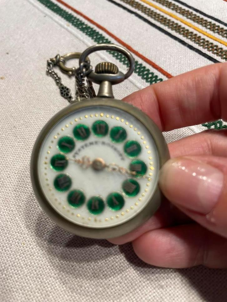 Antiek zakhorloge Roskopf, Handtassen en Accessoires, Horloges | Antiek, Zakhorloge, Overige merken, Overige materialen, 1900 tot 1930