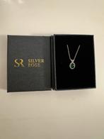 Ketting Silver Rose, Handtassen en Accessoires, Ophalen, Zo goed als nieuw, Groen, Zilver
