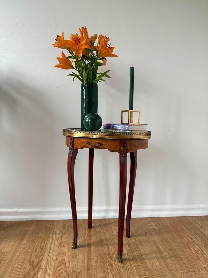 Rank Frans bijzettafeltje met marqueterie, Antiek en Kunst, Antiek | Meubels | Tafels, Ophalen