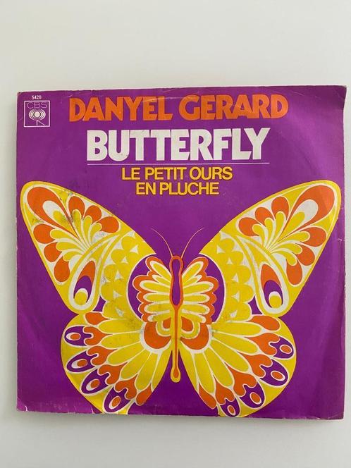 45 RPM Butterfly Danyel Gerard 1971, Cd's en Dvd's, Vinyl | Pop, Gebruikt, 1960 tot 1980, Overige formaten, Ophalen of Verzenden